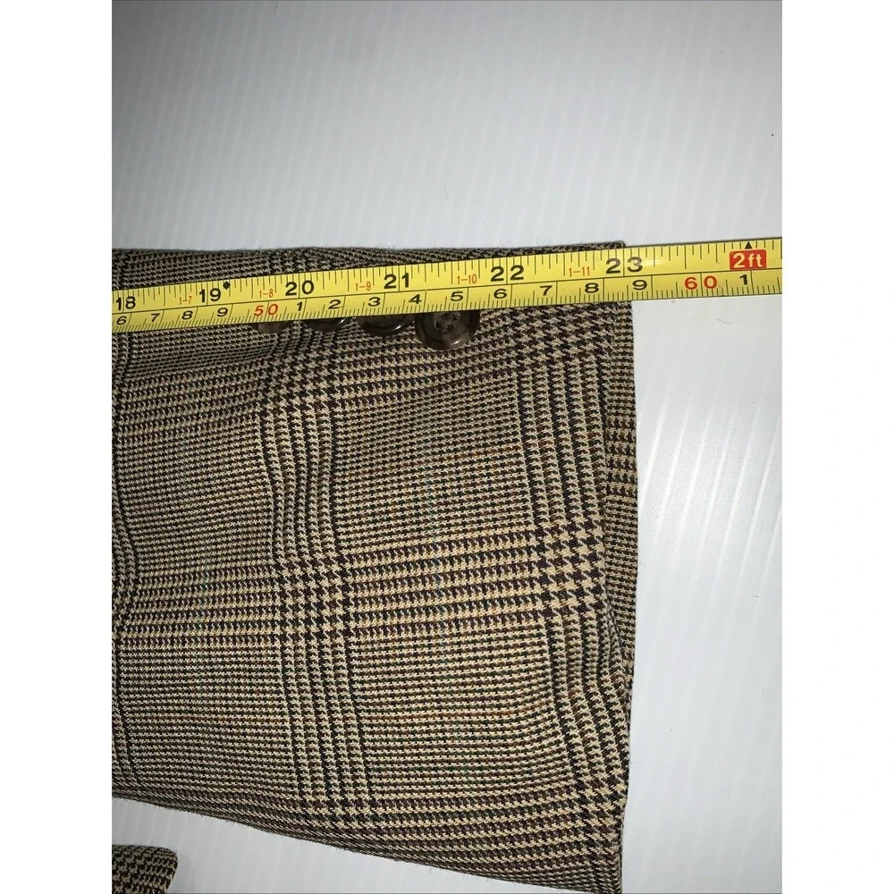 VTG Oscar De La Renta Men's 38S Glen Plaid Wool Sport Coat Lined Blazer Preppy